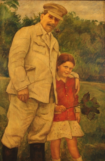 J. Stalin and his daughter Svetlana. <b>Painter  Magalashvili</b><br>